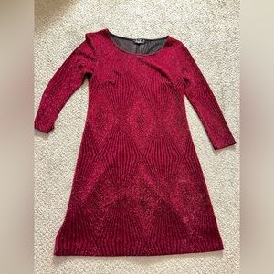 Burgundy sparkle dress